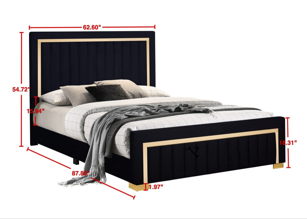 Goodline Black Twin Bed from Happy Homes - Luna Furniture