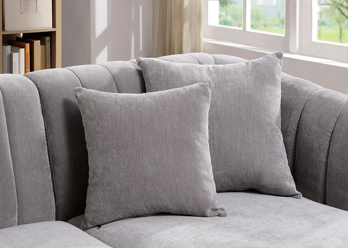 Goodwick Light Gray Sectional from Furniture of America - Luna Furniture