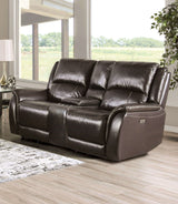 Gorgius Espresso Power Loveseat from Furniture of America - Luna Furniture