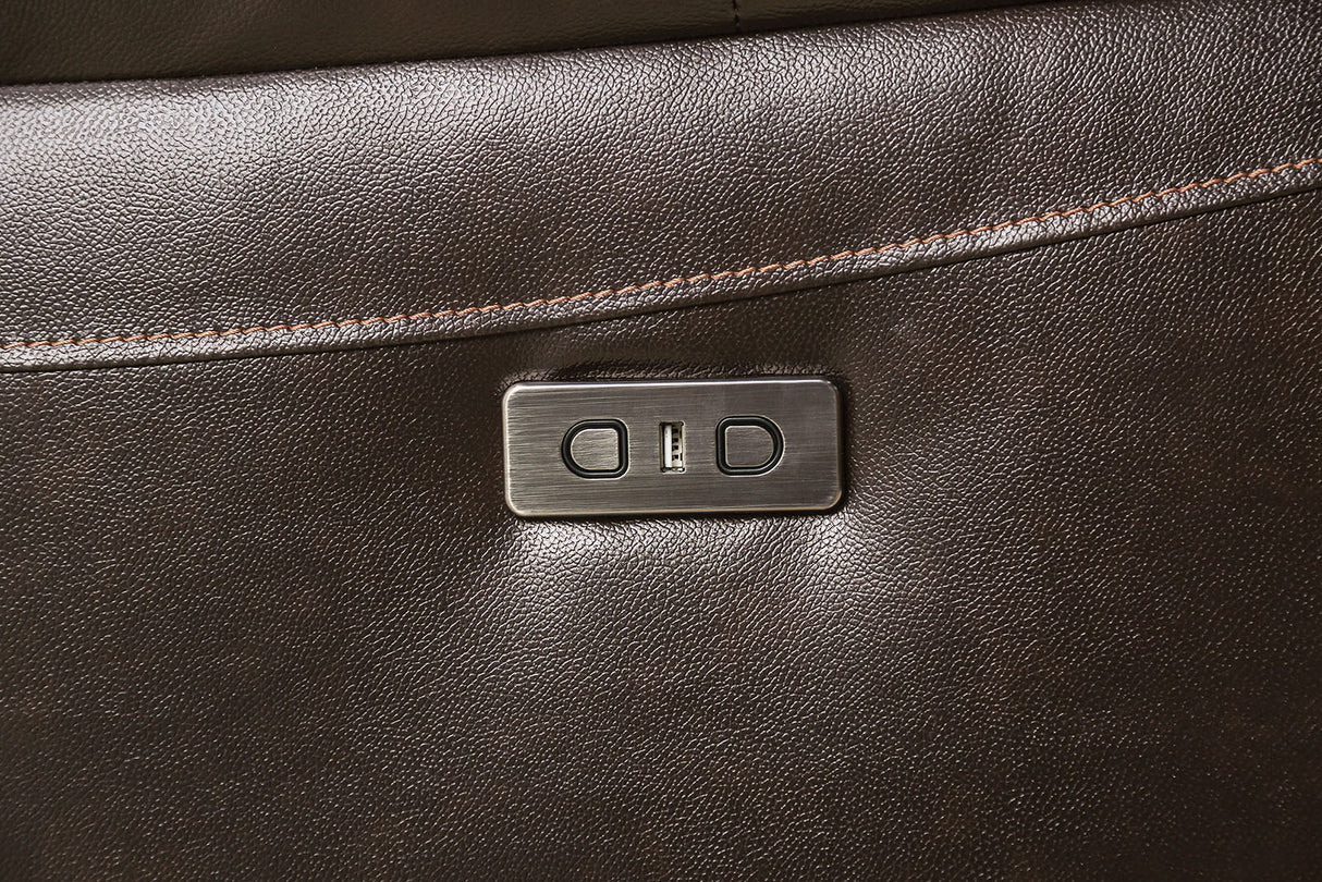 Gorgius Espresso Power Loveseat from Furniture of America - Luna Furniture