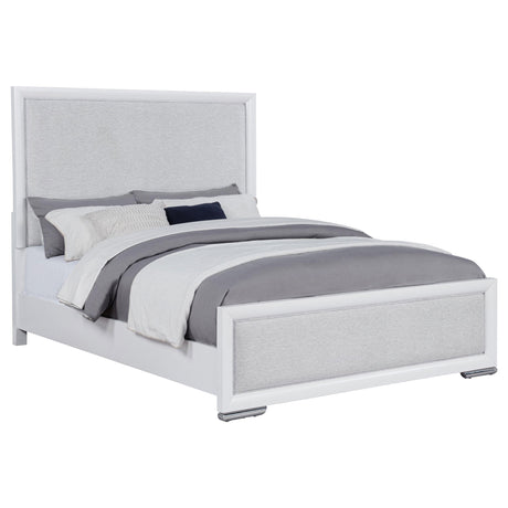 Gracemont Gray and White 57-inch Queen Panel Bed from Coaster - Luna Furniture