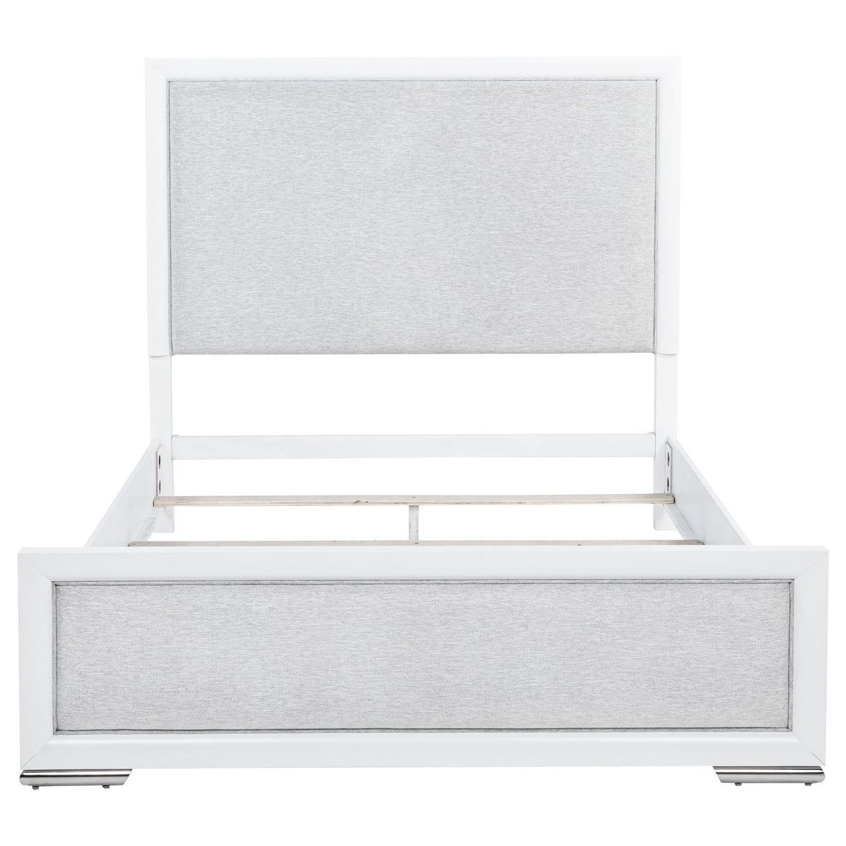 Gracemont Gray and White 57-inch Queen Panel Bed from Coaster - Luna Furniture