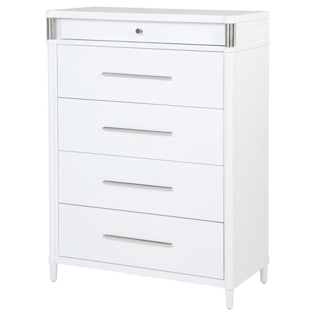 Gracemont White 5-Drawer Bedroom Chest of Drawers from Coaster - Luna Furniture