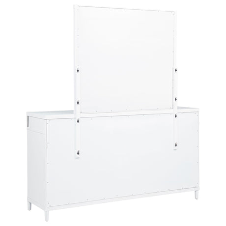 Gracemont White 8-Drawer Bedroom Dresser with Mirror from Coaster - Luna Furniture