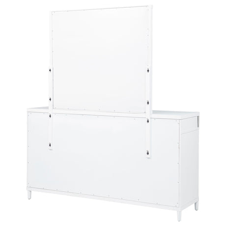 Gracemont White 8-Drawer Bedroom Dresser with Mirror from Coaster - Luna Furniture