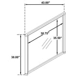 Gracemont White Dresser Mirror (Mirror Only) from Coaster - Luna Furniture
