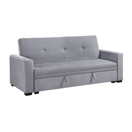 Grady Gray Convertible Sofa with Hidden Storage from Homelegance - Luna Furniture