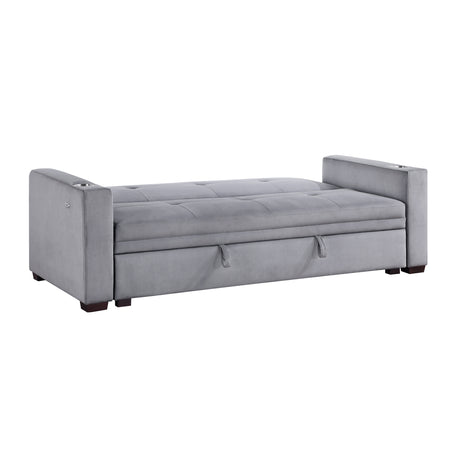 Grady Gray Convertible Sofa with Hidden Storage from Homelegance - Luna Furniture
