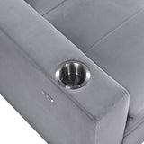 Grady Gray Convertible Sofa with Hidden Storage from Homelegance - Luna Furniture