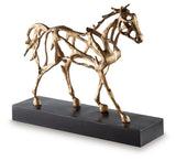 Grainville Antique Gold Finish Sculpture from Ashley - Luna Furniture
