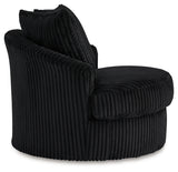 Gramwell Onyx Oversized Swivel Accent Chair from Ashley - Luna Furniture