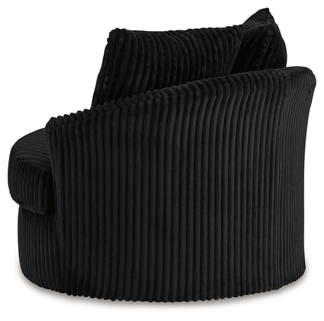 Gramwell Onyx Oversized Swivel Accent Chair from Ashley - Luna Furniture