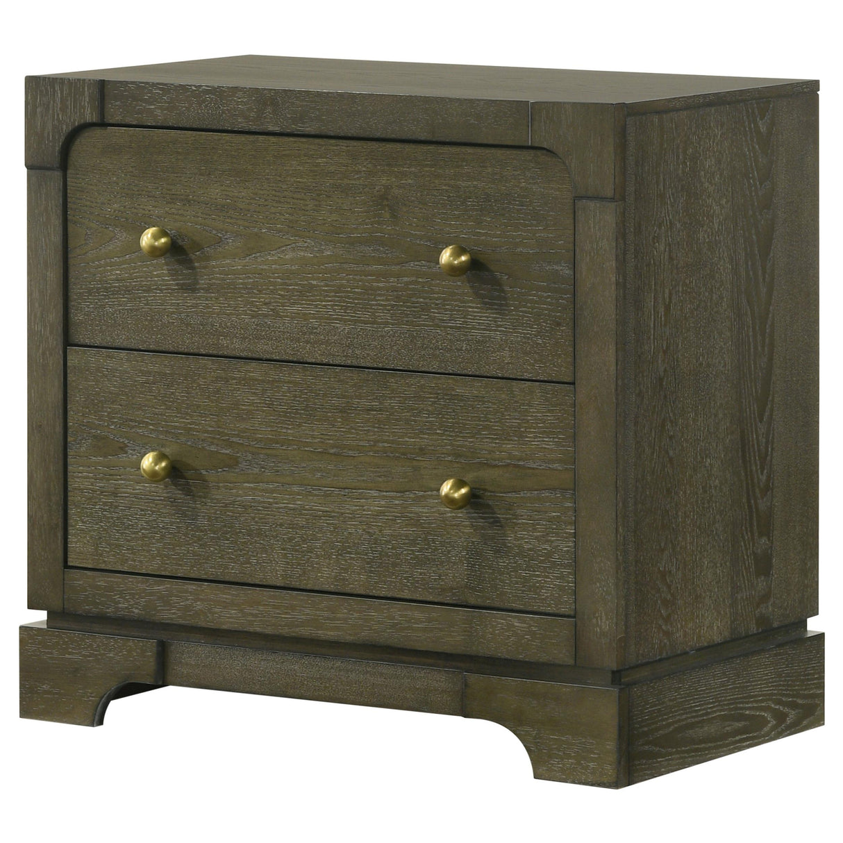 Gran Park Dark Cocoa 2-Drawer Nightstand from Coaster - Luna Furniture
