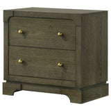 Gran Park Dark Cocoa 2-Drawer Nightstand from Coaster - Luna Furniture