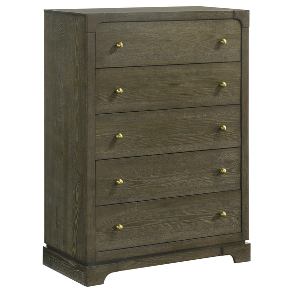 Gran Park Dark Cocoa 5-Drawer Bedroom Chest