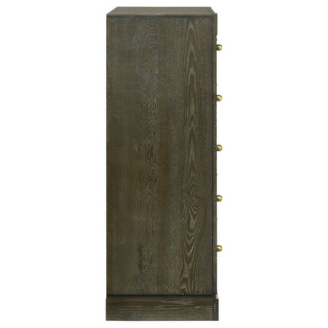 Gran Park Dark Cocoa 5-Drawer Bedroom Chest from Coaster - Luna Furniture