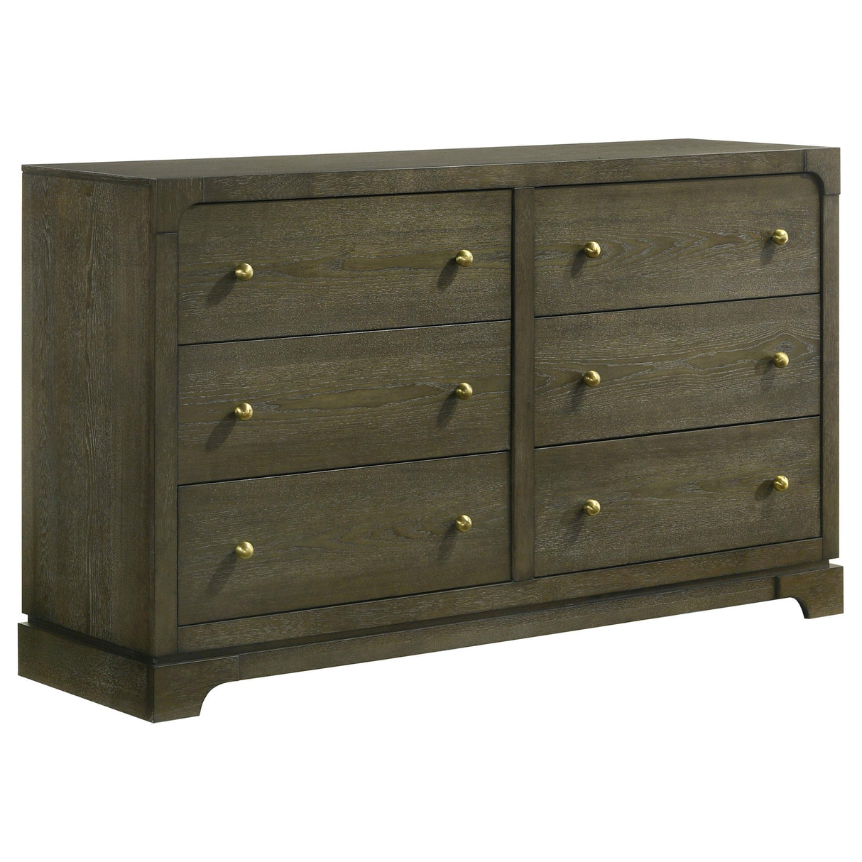 Gran Park Dark Cocoa 6-Drawer Dresser from Coaster - Luna Furniture
