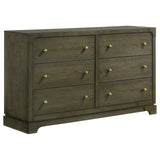 Gran Park Dark Cocoa 6-Drawer Dresser from Coaster - Luna Furniture
