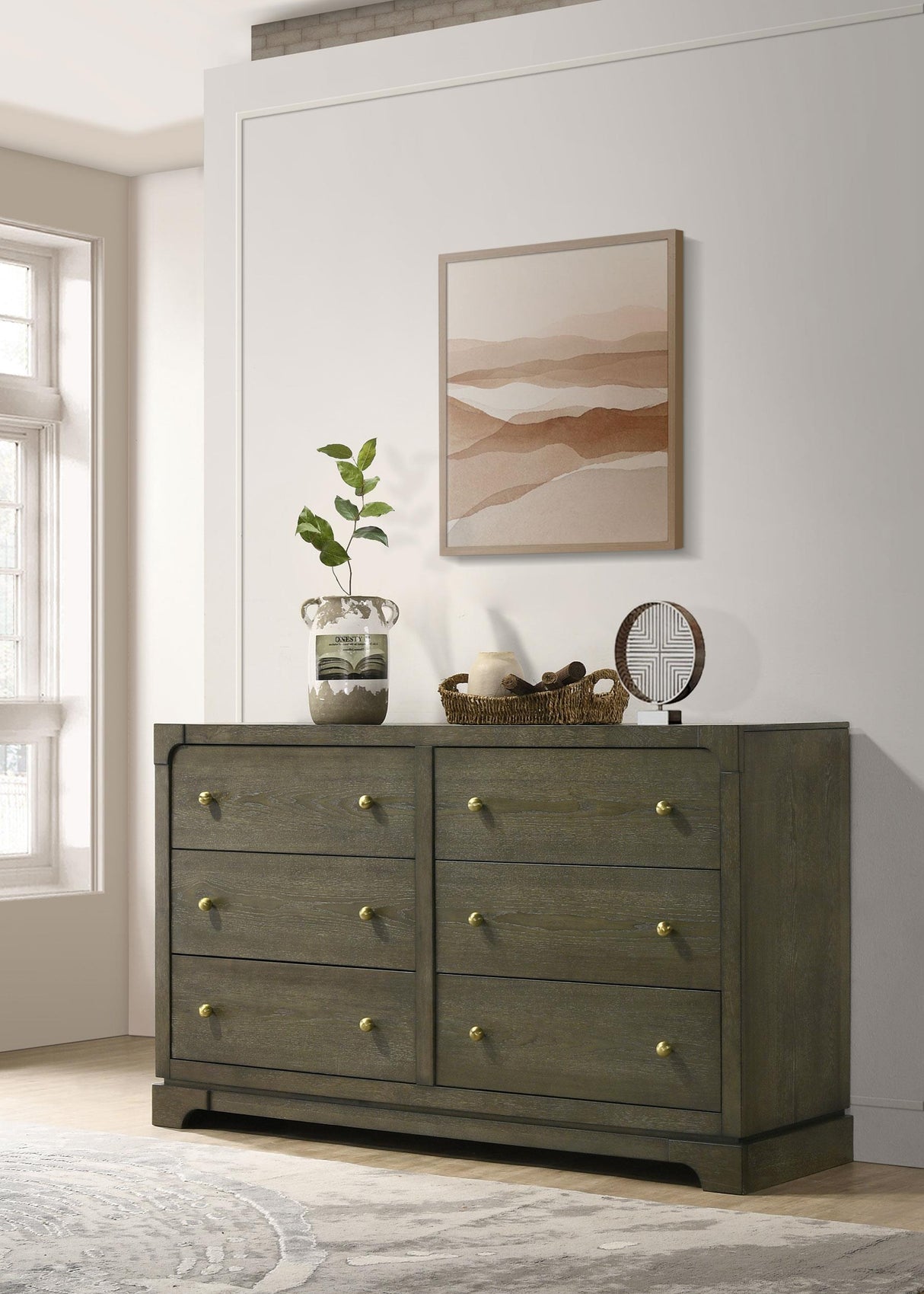 Gran Park Dark Cocoa 6-Drawer Dresser from Coaster - Luna Furniture