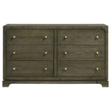 Gran Park Dark Cocoa 6-Drawer Dresser from Coaster - Luna Furniture