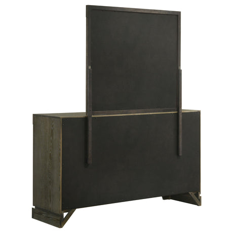 Gran Park Dark Cocoa 6-Drawer Dresser and Mirror from Coaster - Luna Furniture