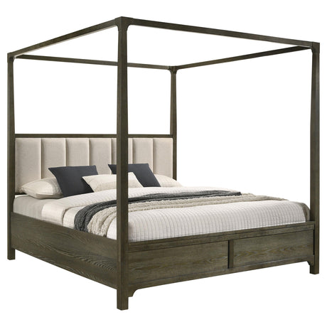 Gran Park Dark Cocoa California King Four Poster Canopy Bed from Coaster - Luna Furniture