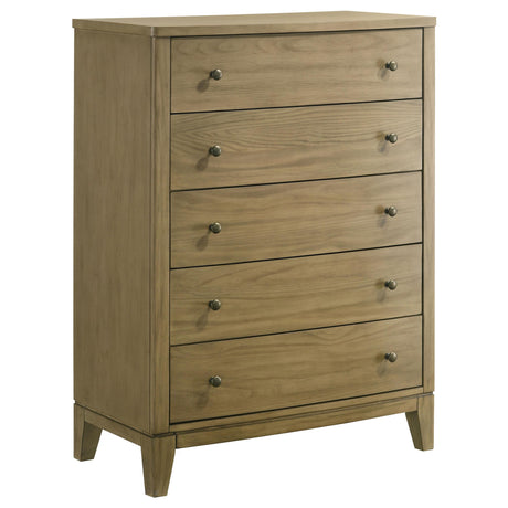 Granada Natural Pine 5-Drawer Bedroom Chest from Coaster - Luna Furniture