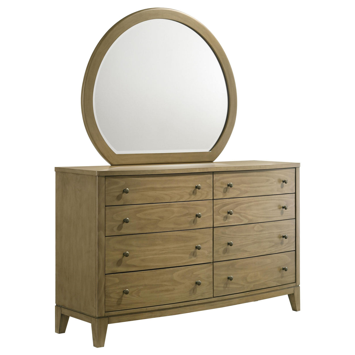 Granada Natural Pine 8-Drawer Dresser and Mirror from Coaster - Luna Furniture