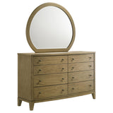 Granada Natural Pine 8-Drawer Dresser and Mirror from Coaster - Luna Furniture