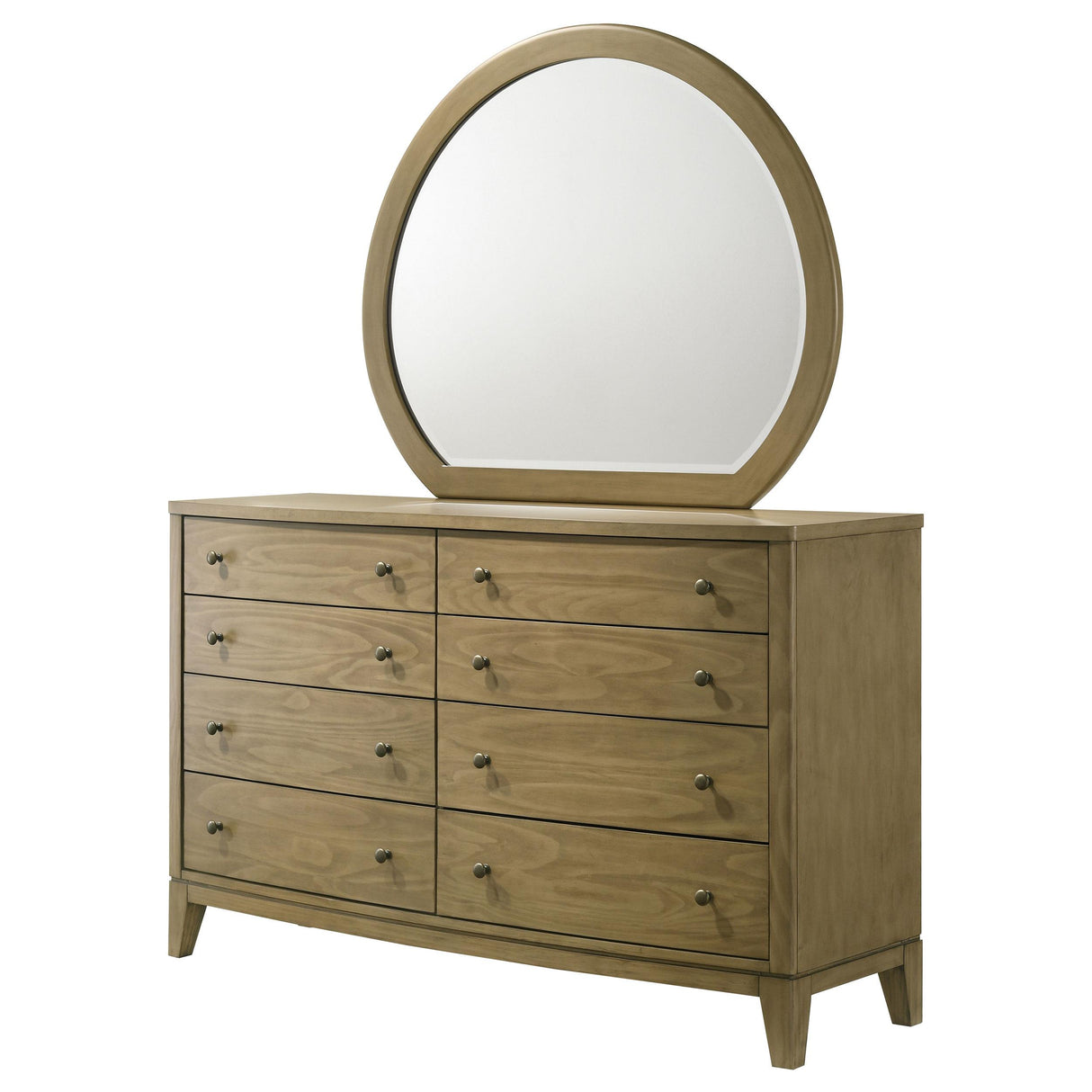 Granada Natural Pine 8-Drawer Dresser and Mirror from Coaster - Luna Furniture
