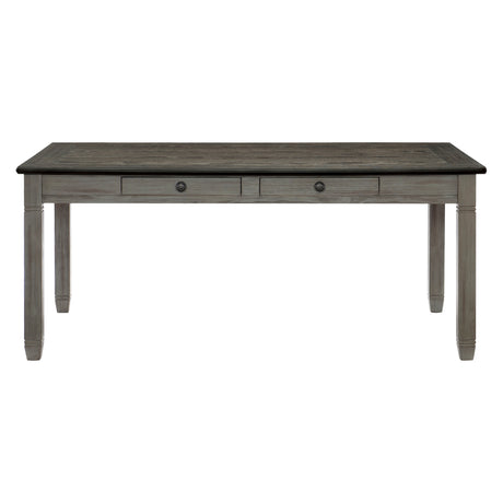 Granby Antique Gray 6-Piece Dining Set with Bench from Homelegance - Luna Furniture