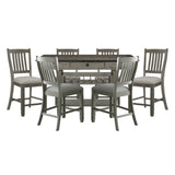 Granby Antique Gray 7-Piece Counter Height Set from Homelegance - Luna Furniture