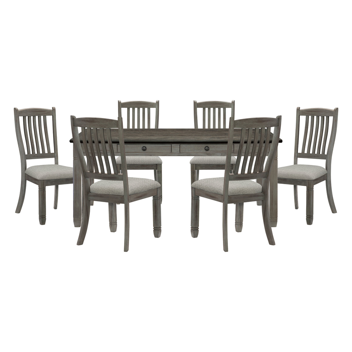 Granby Antique Gray 7-Piece Dining Set from Homelegance - Luna Furniture