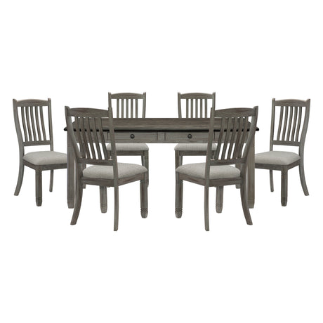 Granby Antique Gray 7-Piece Dining Set from Homelegance - Luna Furniture