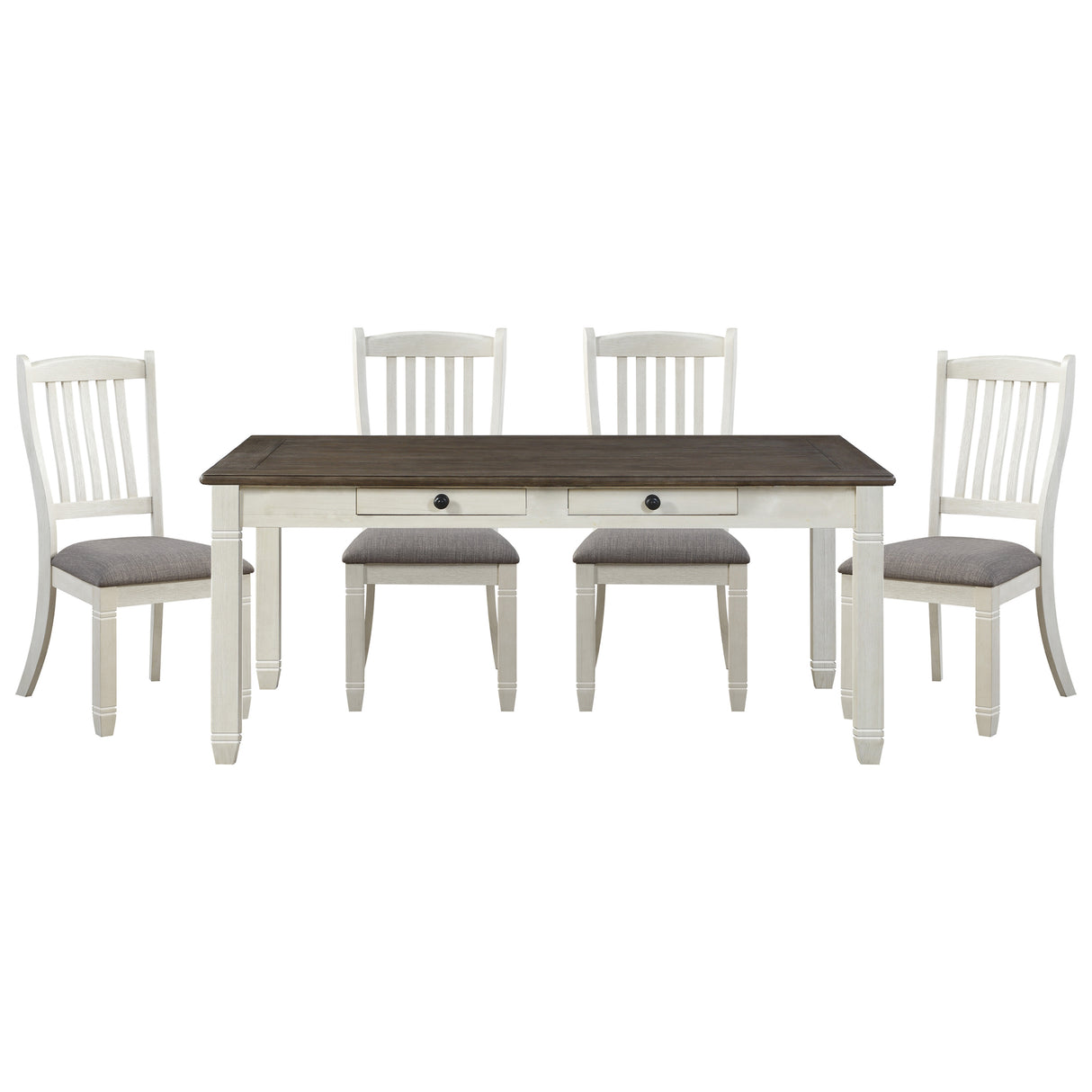 Granby Antique White 5-Piece Dining Set from Homelegance - Luna Furniture