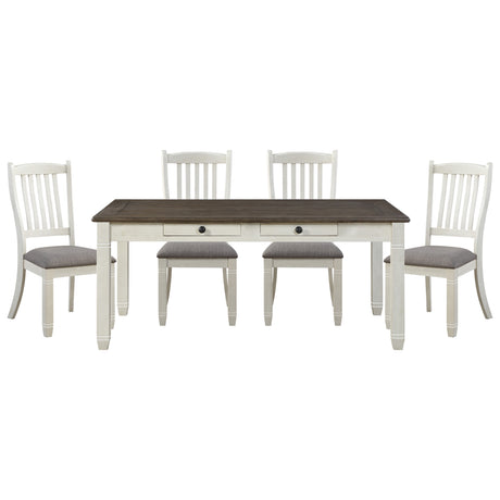 Granby Antique White 5-Piece Dining Set from Homelegance - Luna Furniture
