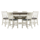Granby Antique White 7-Piece Counter Height Set from Homelegance - Luna Furniture