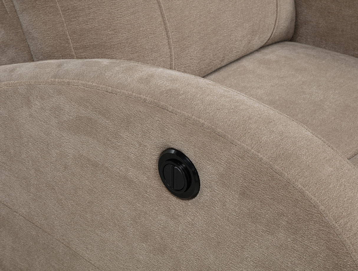 Grant Camel Fabric Upholstered Power Recliner Chair from Coaster - Luna Furniture