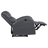 Grant Gray Upholstered Power Recliner Chair from Coaster - Luna Furniture