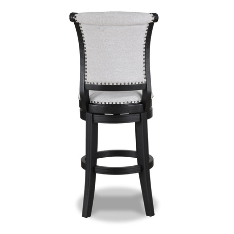 Granville Dove/Black Swivel Bar Stool, Set of 2 from Crown Mark - Luna Furniture