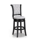 Granville Dove/Black Swivel Bar Stool, Set of 2 from Crown Mark - Luna Furniture