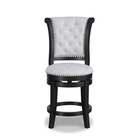 Granville Dove/Black Swivel Pub Stool, Set of 2 from Crown Mark - Luna Furniture