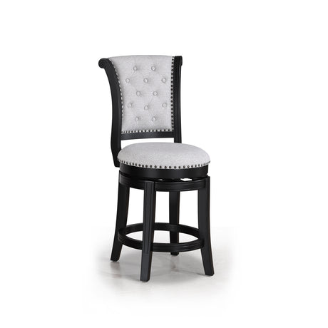 Granville Dove/Black Swivel Pub Stool, Set of 2 from Crown Mark - Luna Furniture