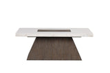 Grasten Dark Walnut/White Square Coffee Table from Furniture of America - Luna Furniture