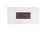Grasten Dark Walnut/White Square Coffee Table from Furniture of America - Luna Furniture