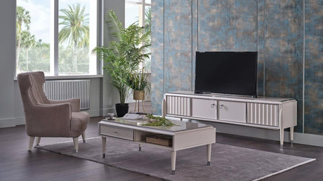 Gravita Ivory Coffee Table from Bellona - Luna Furniture