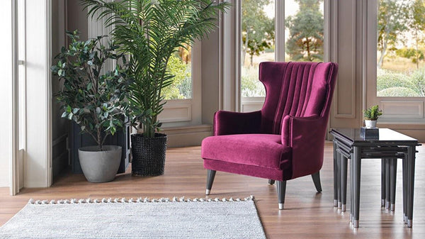 Gravita Deren Beige Modern Accent Chair