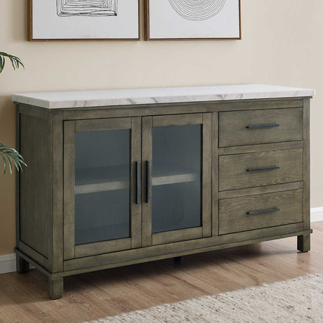 Grayson Server, White Marble Top from Steve Silver - Luna Furniture