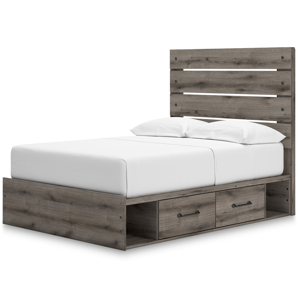 Graystorm Brown Gray Panel Storage Bedroom Set from Ashley - Luna Furniture