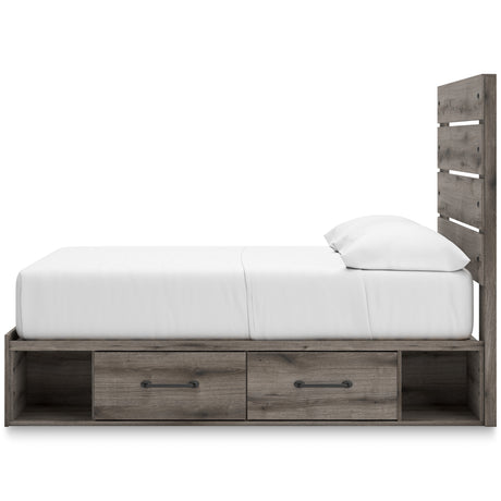 Graystorm Brown Gray Panel Storage Bedroom Set from Ashley - Luna Furniture